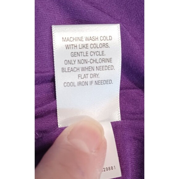 CROFT & BARROW ELITE PLUM LAYERED WOMENS CAP SLEEVE BLOUSE SZ PM - Picture 5 of 8